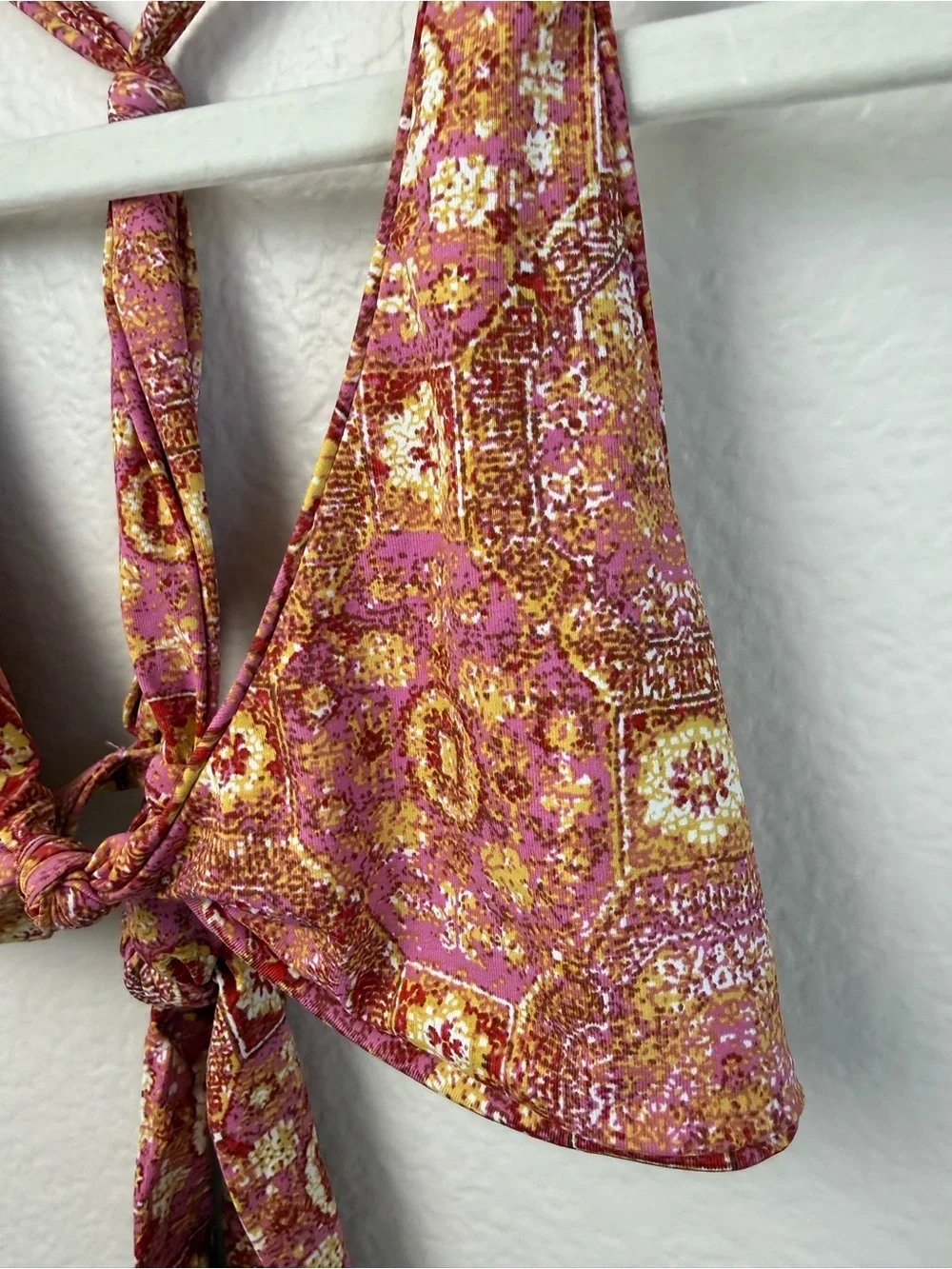 Frankies Bikinis Malibu Top Size Small Halter Boho Coastal Earthy Wanderlust